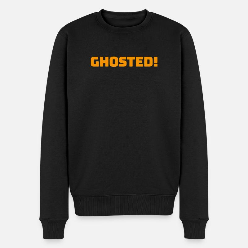 Ghosted_Orange - Männer Premium Bio Pullover - Schwarz