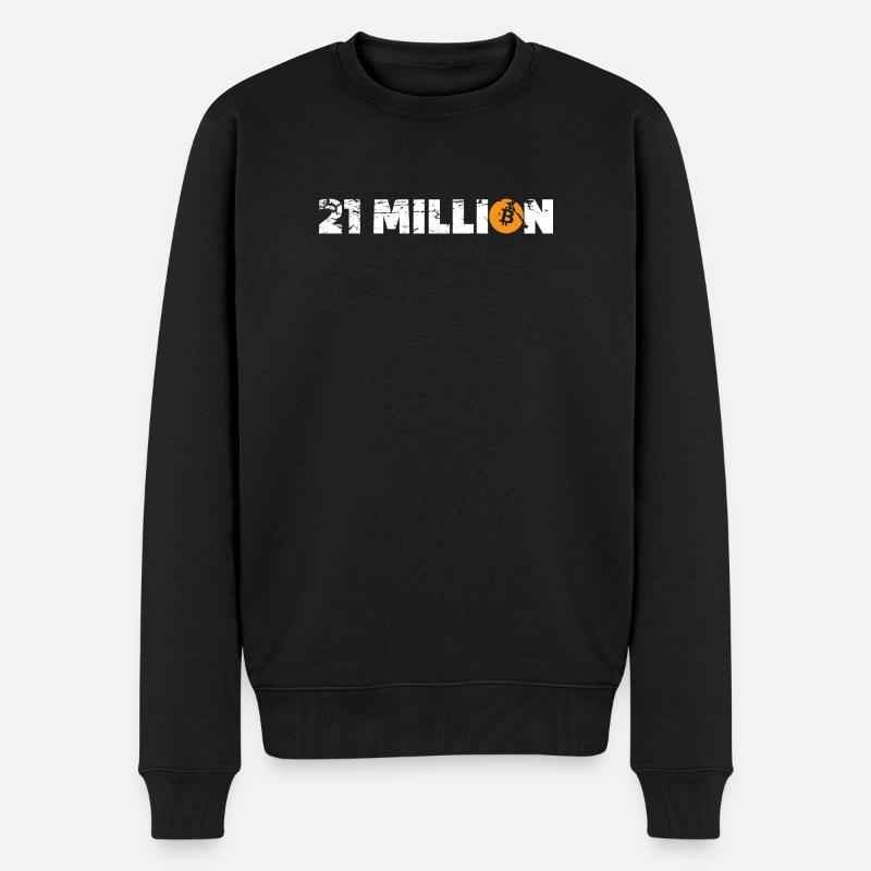 21 Million Bitcoin - Männer Premium Bio Pullover - Schwarz