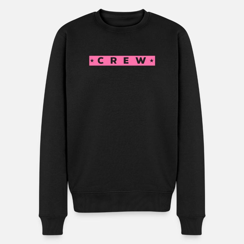 crew - Männer Premium Bio Pullover - Schwarz