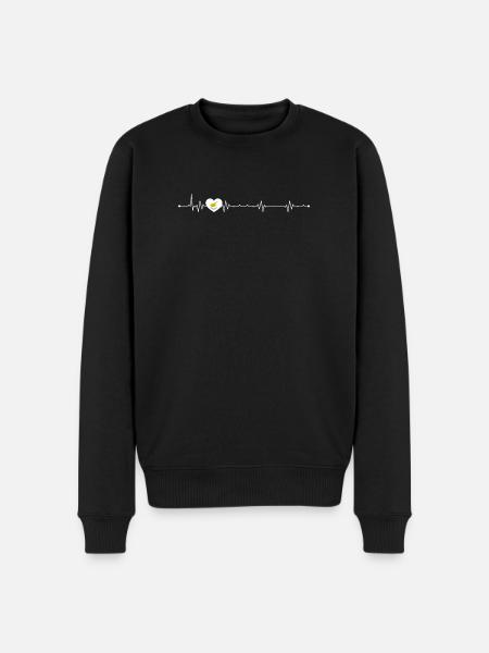 Bird Within Pulse Heart - Men's Premium Organic Jumper - black