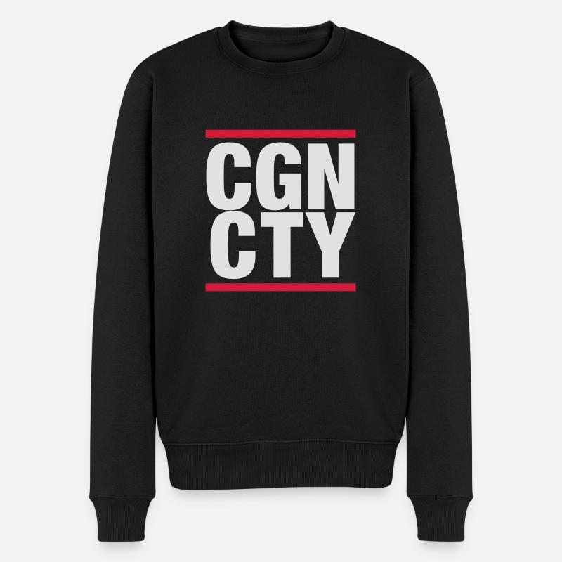 CGN CTY - Männer Premium Bio Pullover - Schwarz