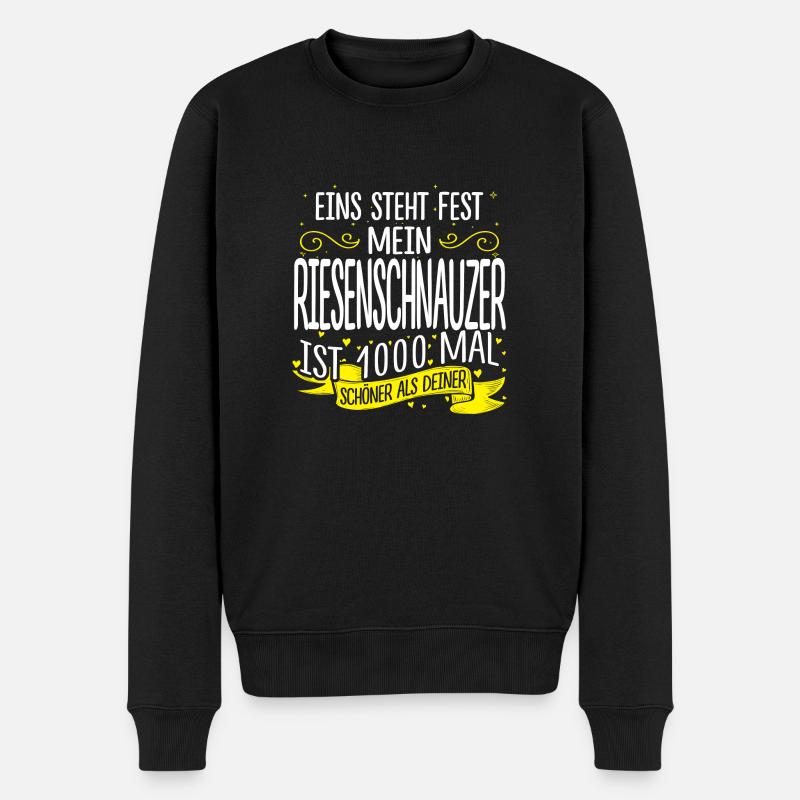 RIESENSCHNAUZER - 1000 - Männer Premium Bio Pullover - Schwarz