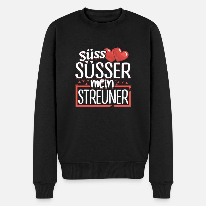 STREUNER - süss - Männer Premium Bio Pullover - Schwarz