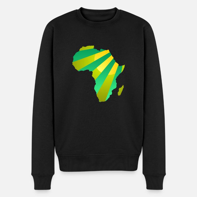 Tropischer Sonnenschein in Afrika - Männer Premium Bio Pullover - Schwarz