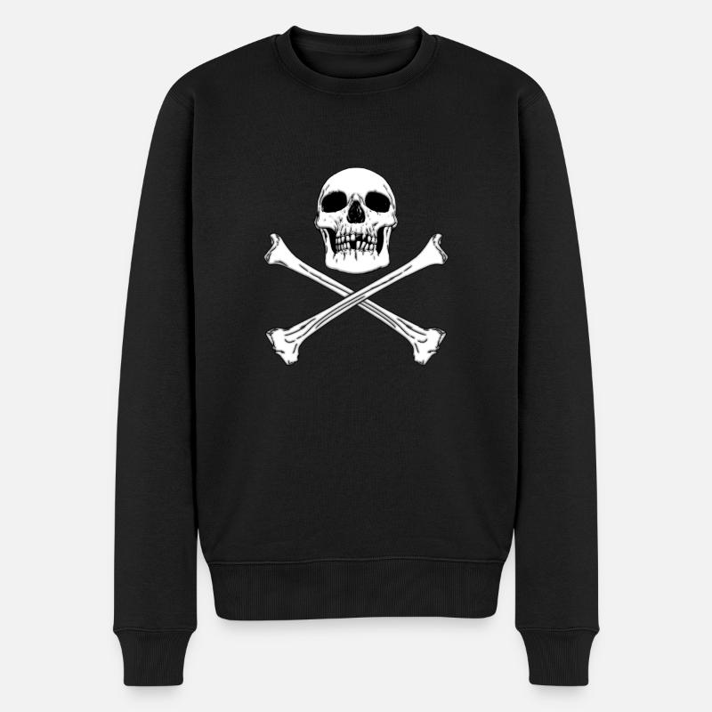 DRAPEAU PIRATE - Pull Premium bio Homme - noir