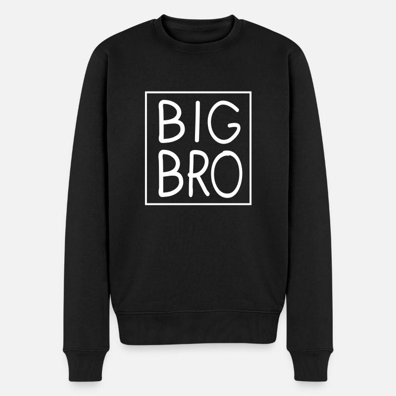 Großer Bruder - Männer Premium Bio Pullover - Schwarz