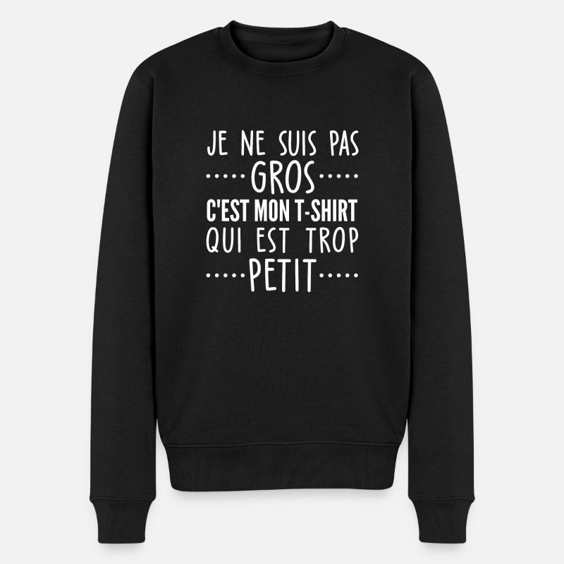 je ne suis pas gros - Pull Premium bio Homme - noir