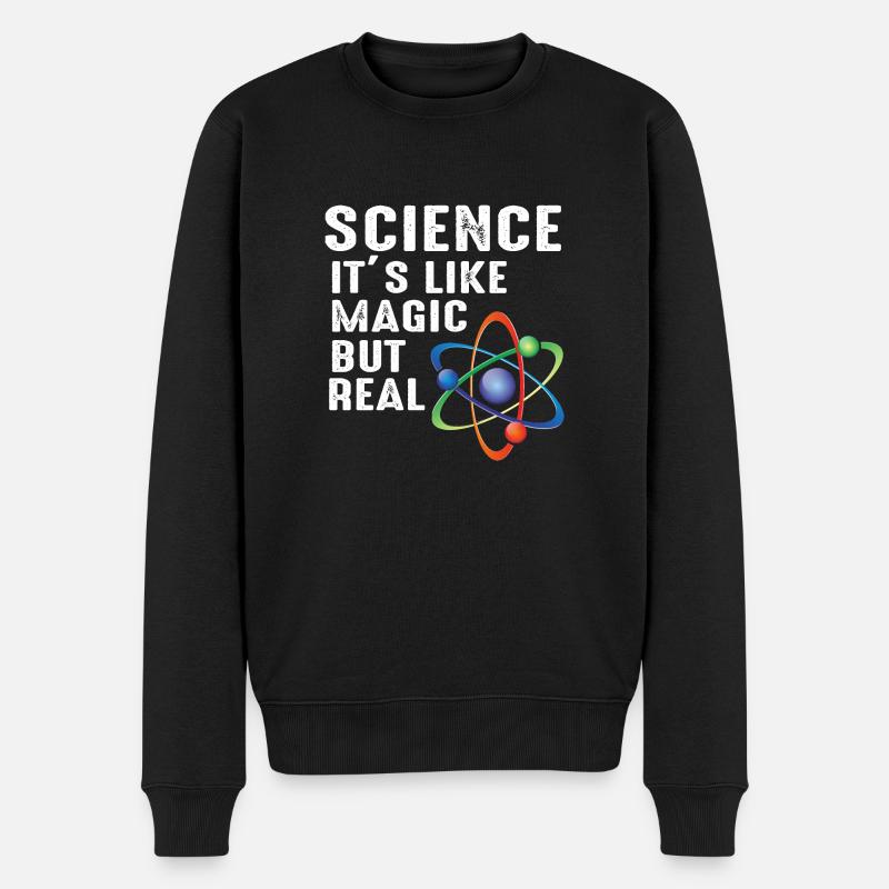Wissenschaft - Männer Premium Bio Pullover - Schwarz