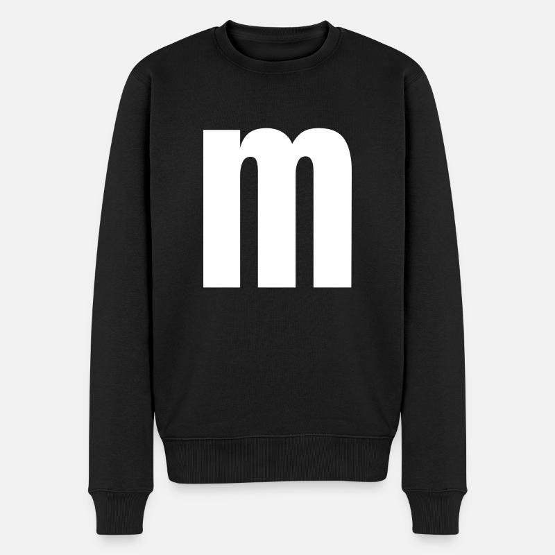 M - Männer Premium Bio Pullover - Schwarz