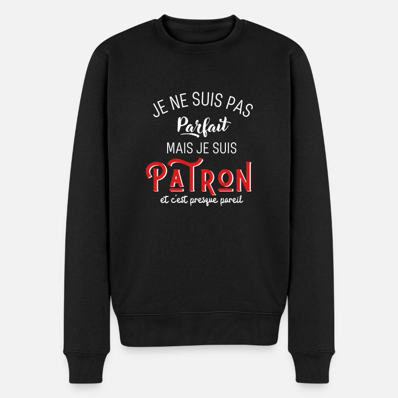 pas parfait mais patron - Pull Premium bio Homme - noir