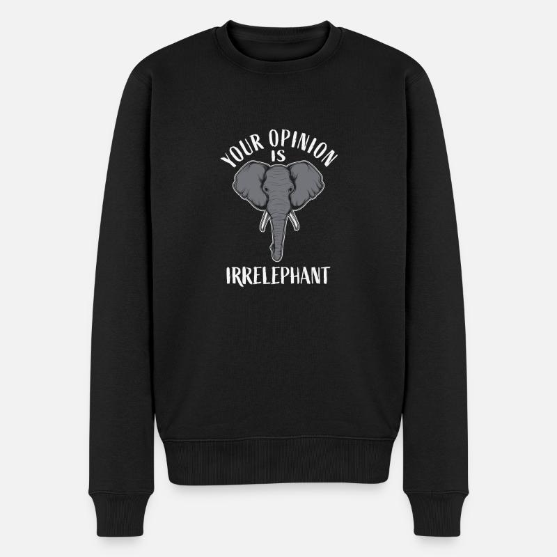 Votre avis est Irrelephant - Pull Premium bio Homme - noir