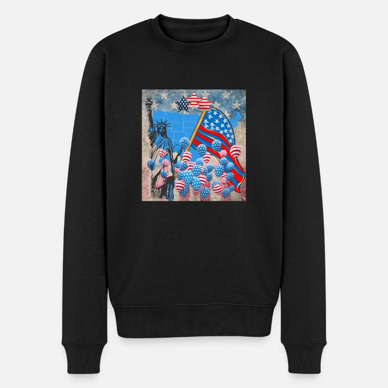 États-Unis, célébrités et ceintures - Pull Premium bio Homme - noir