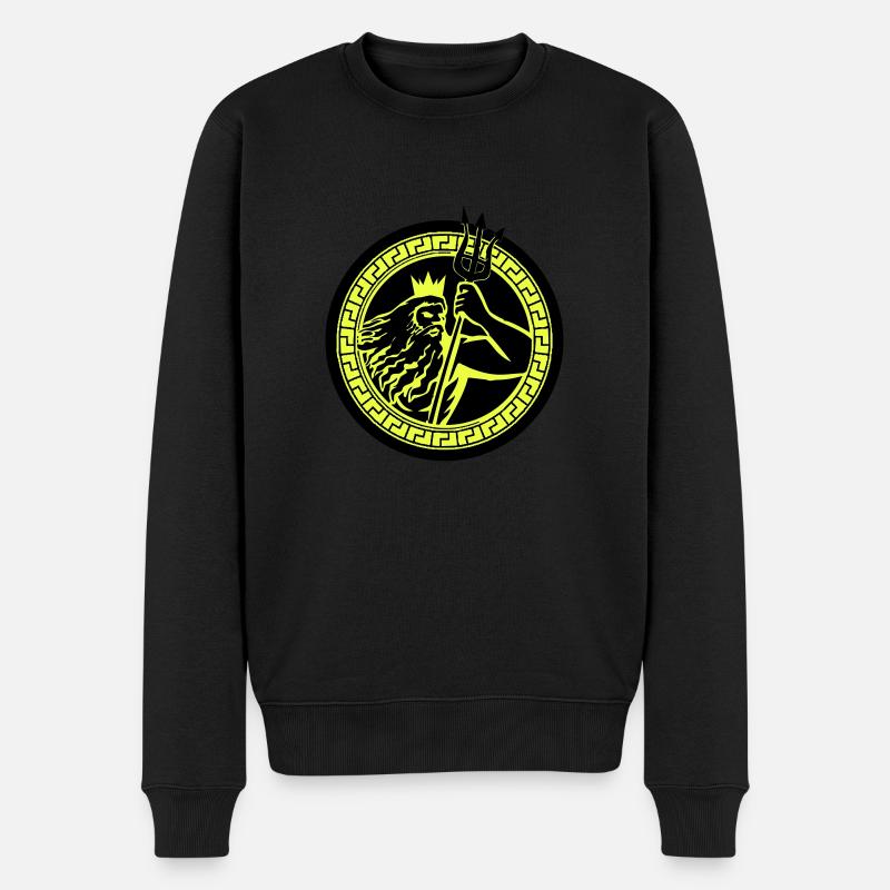 poseidon triton - Männer Premium Bio Pullover - Schwarz
