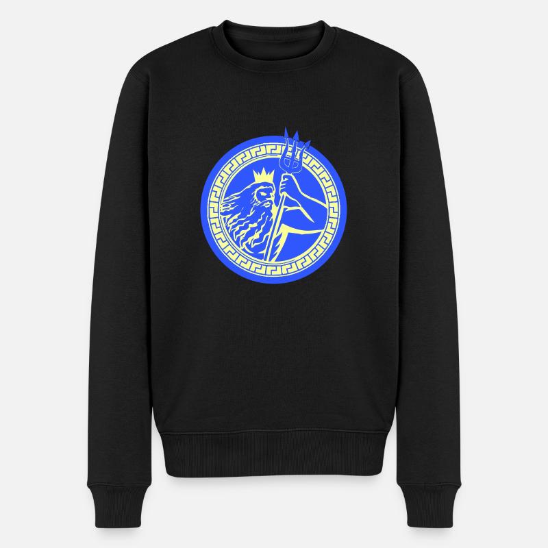 poseidon triton - Männer Premium Bio Pullover - Schwarz