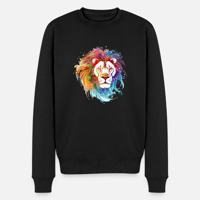 Ozi le lion - Pull Premium bio Homme - noir