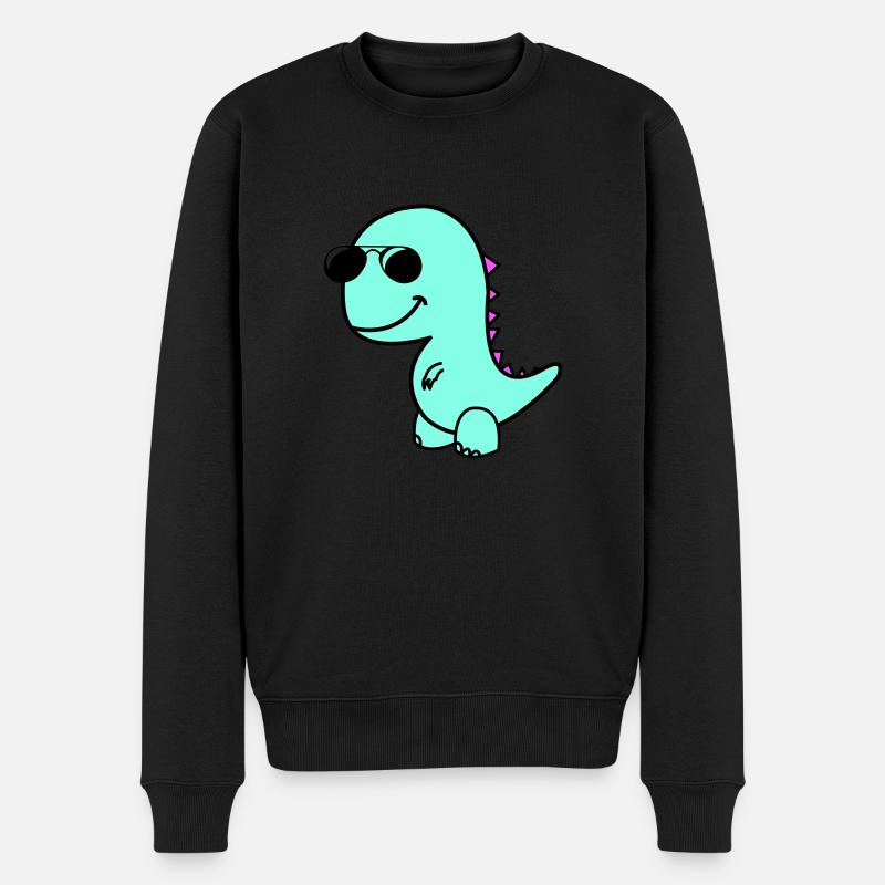 cool dino - Männer Premium Bio Pullover - Schwarz