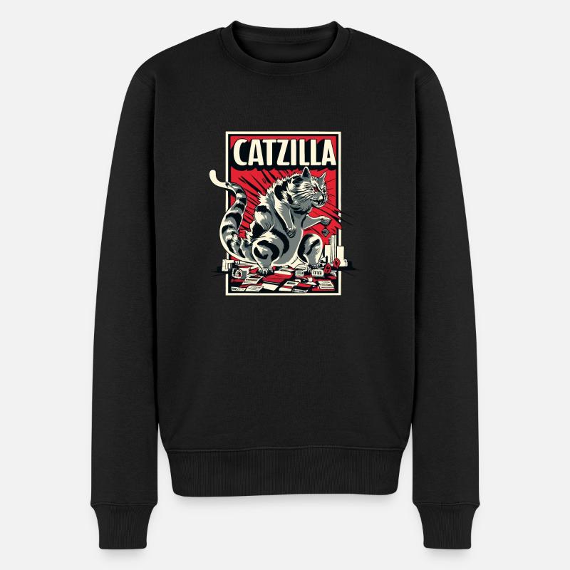 Catzilla suivant - Pull Premium bio Homme - noir