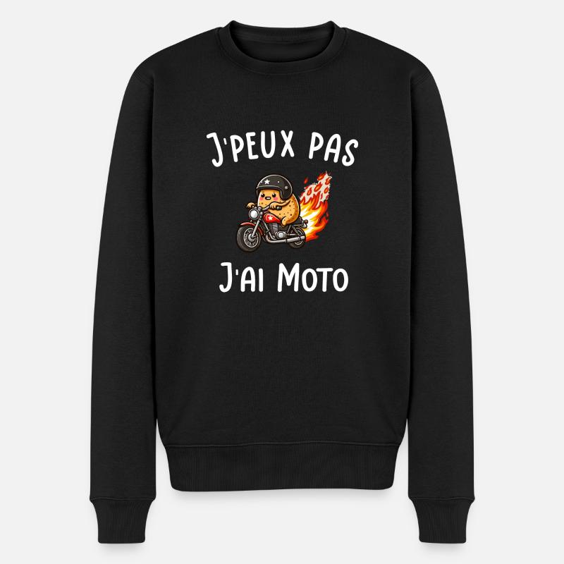 J'peux pas j'ai moto - Pull Premium bio Homme - noir