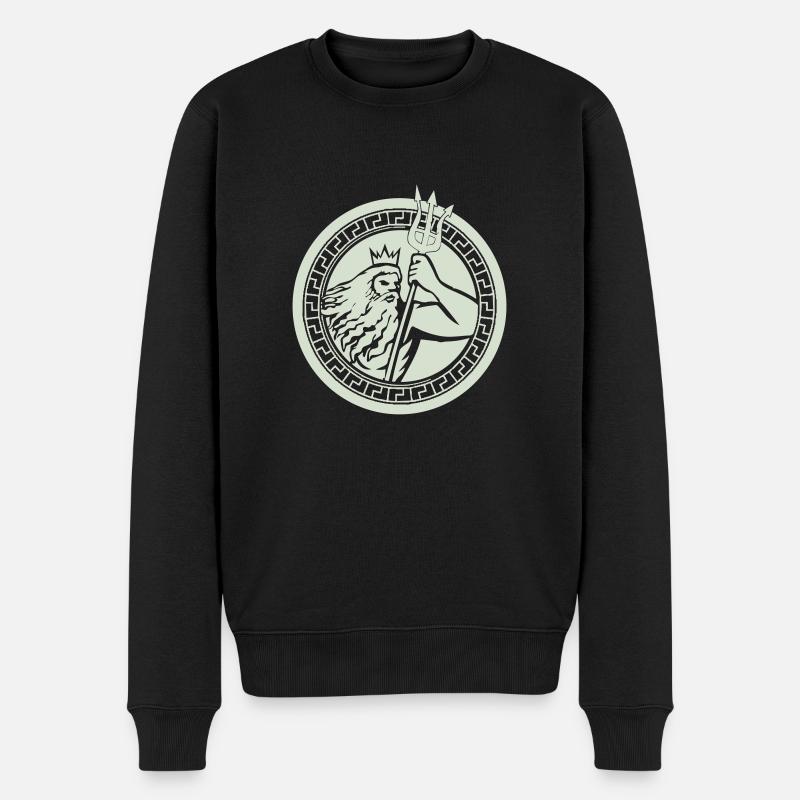 Poséidon Triton - Pull Premium bio Homme - noir