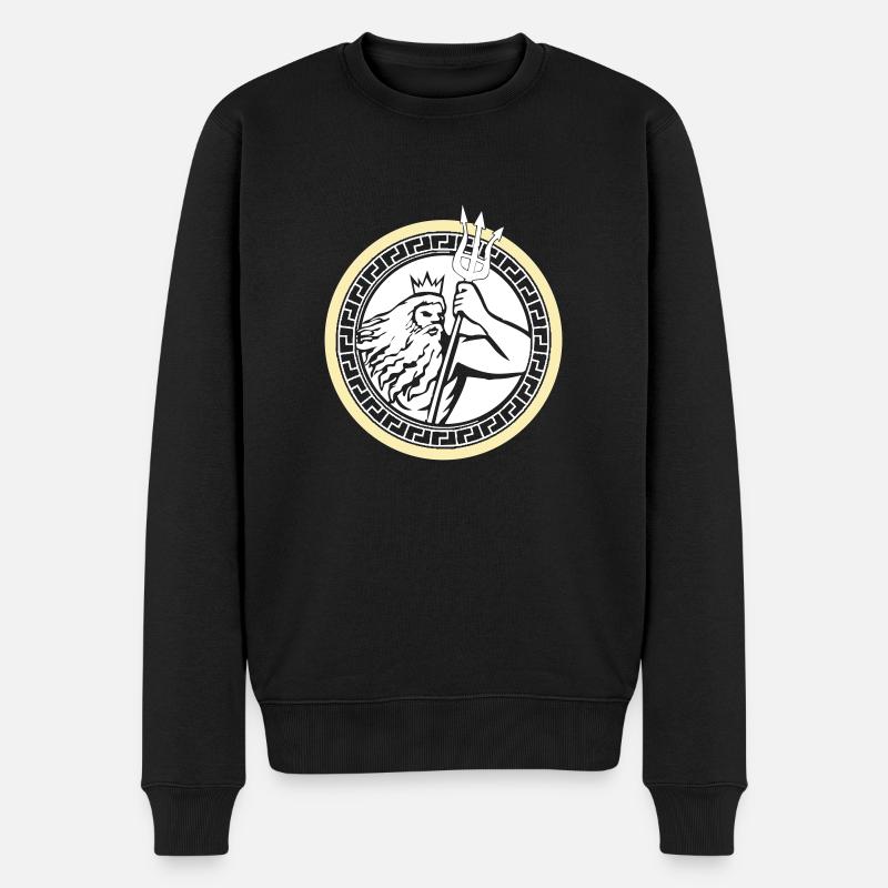 poseidon triton - Männer Premium Bio Pullover - Schwarz