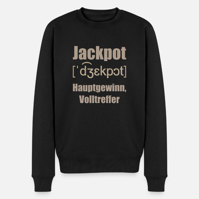 jackpot - Männer Premium Bio Pullover - Schwarz