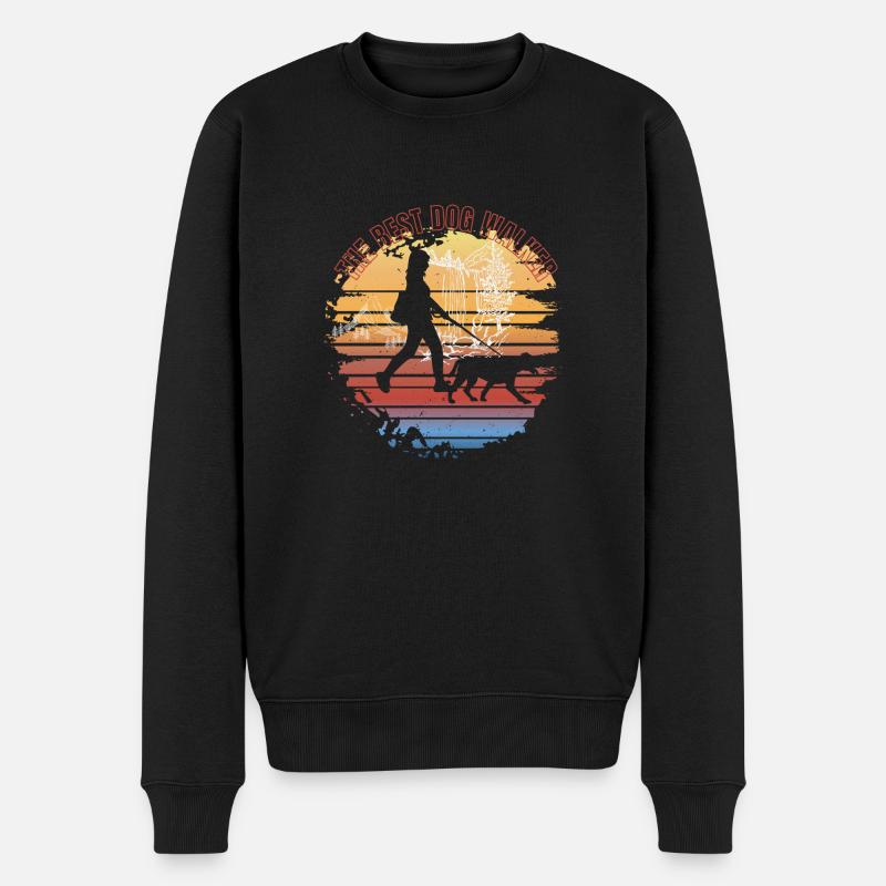 Der beste Hundeausführer - Männer Premium Bio Pullover - Schwarz
