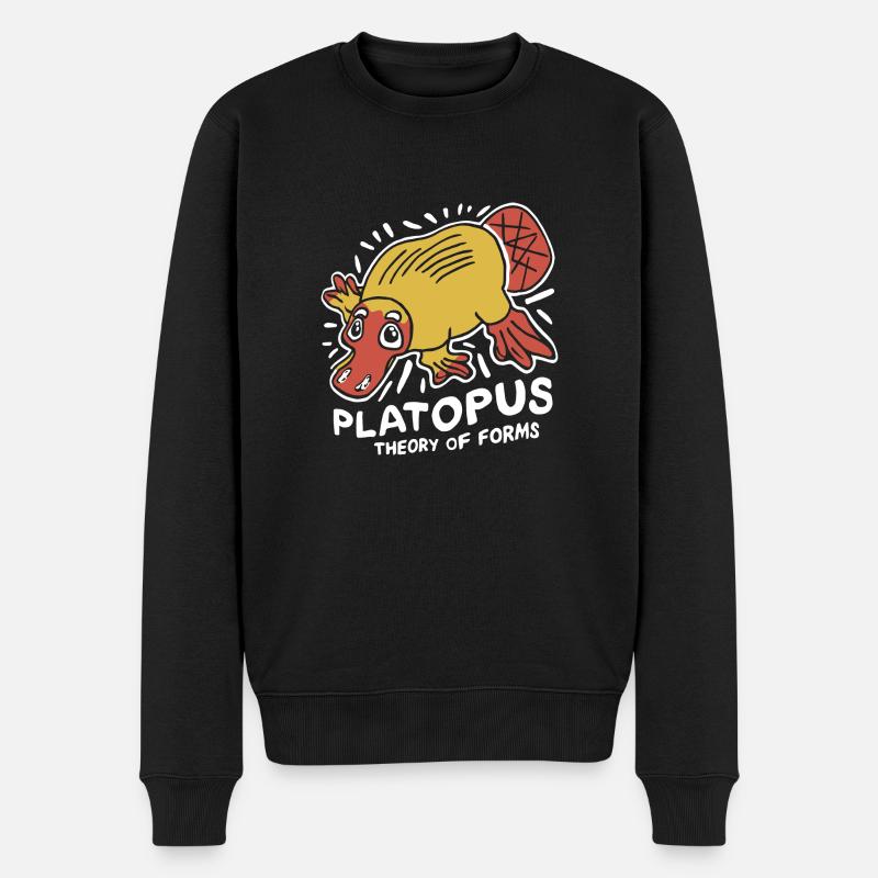 Theory of Forms - Platopus Design - Männer Premium Bio Pullover - Schwarz