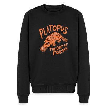Theory of Forms - Platopus Design - Männer Premium Bio Pullover - Schwarz - Vorne - Nico (187cm)