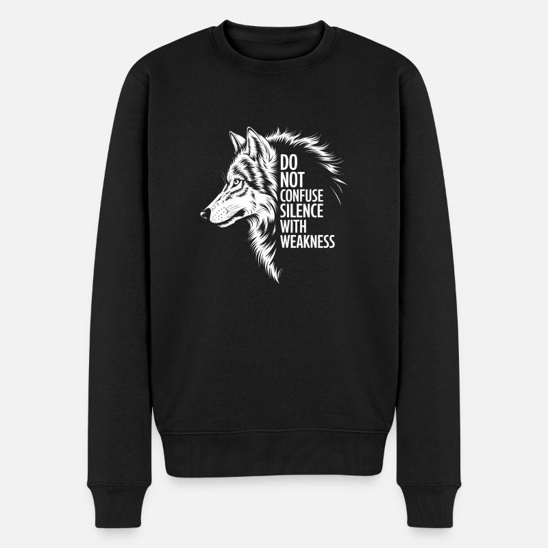 Wolf Silence Force - Pull Premium bio Homme - noir