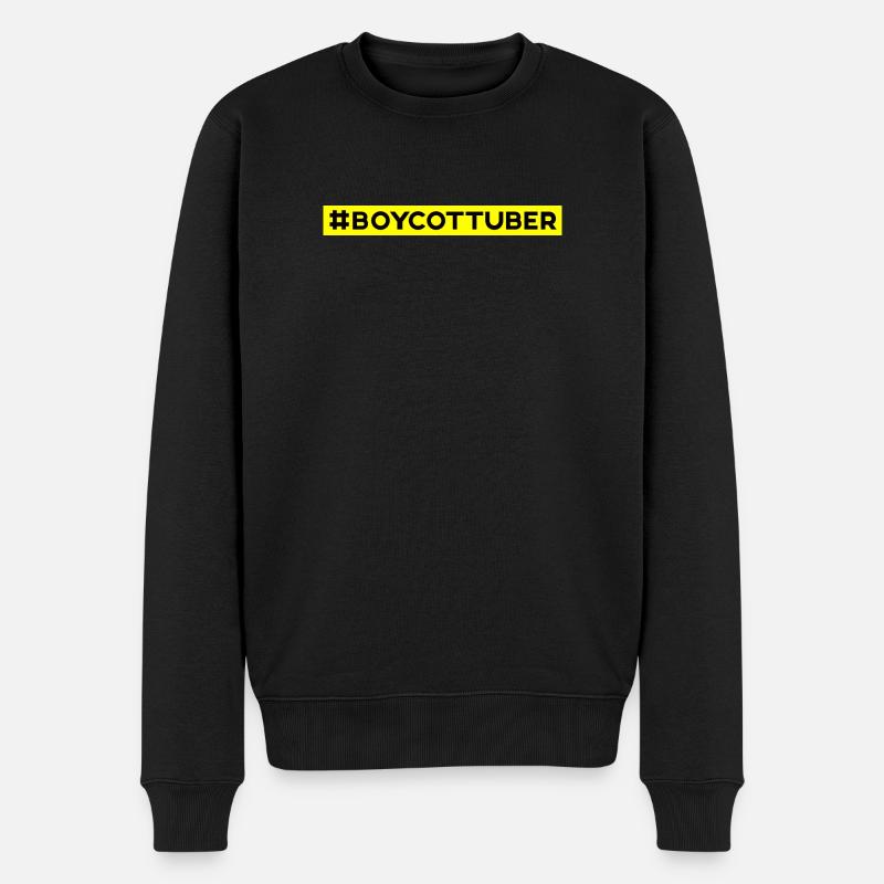 Boykott UBER - Männer Premium Bio Pullover - Schwarz