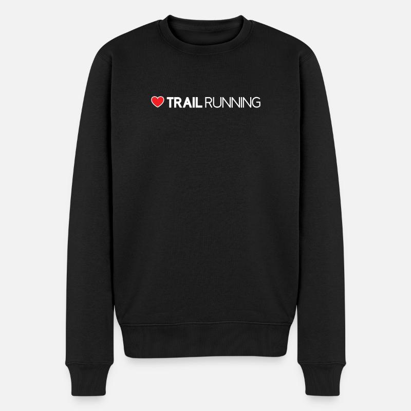 Ich liebe Trailrunning - Männer Premium Bio Pullover - Schwarz