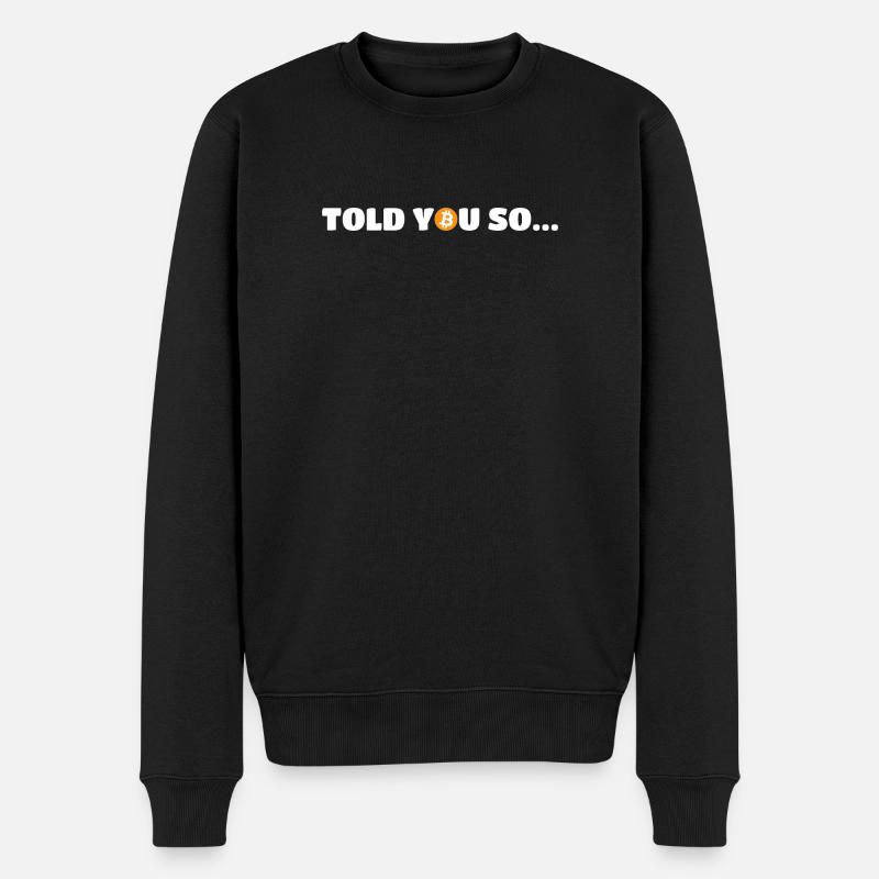 Je te l’avais dit Bitcoin - Pull Premium bio Homme - noir