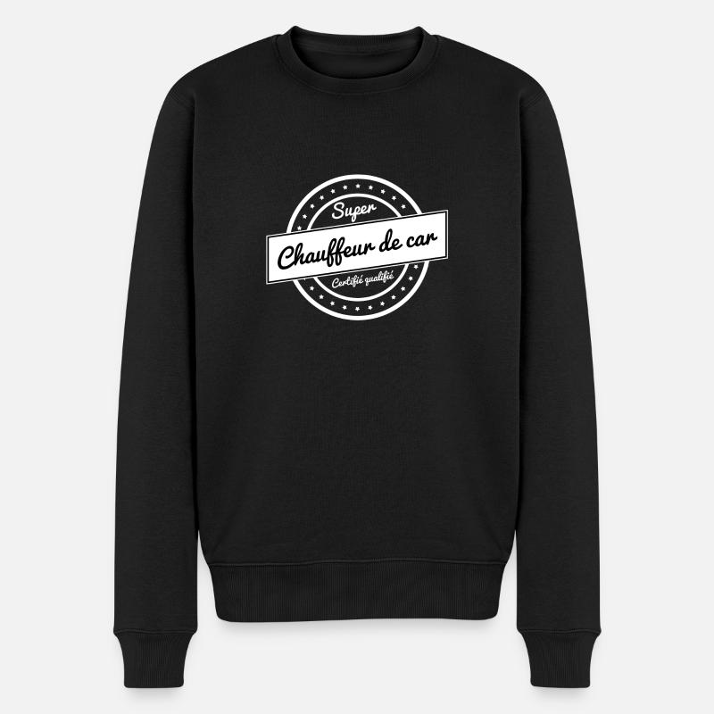Super chauffeur de car - blanc - Pull Premium bio Homme - noir