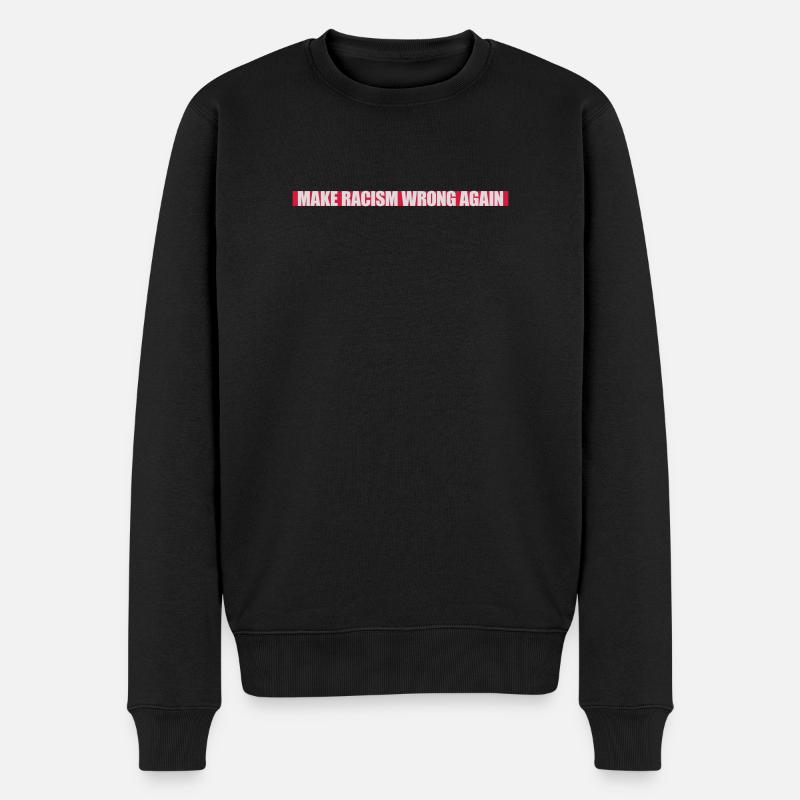 Rendre le racisme répréhensible - Pull Premium bio Homme - noir