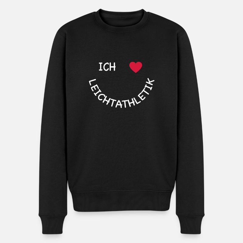 Leichtathletik - Männer Premium Bio Pullover - Schwarz