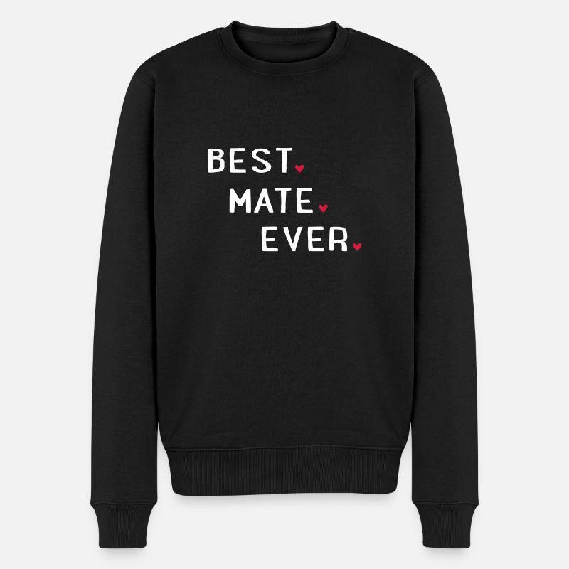Bester freund - Männer Premium Bio Pullover - Schwarz