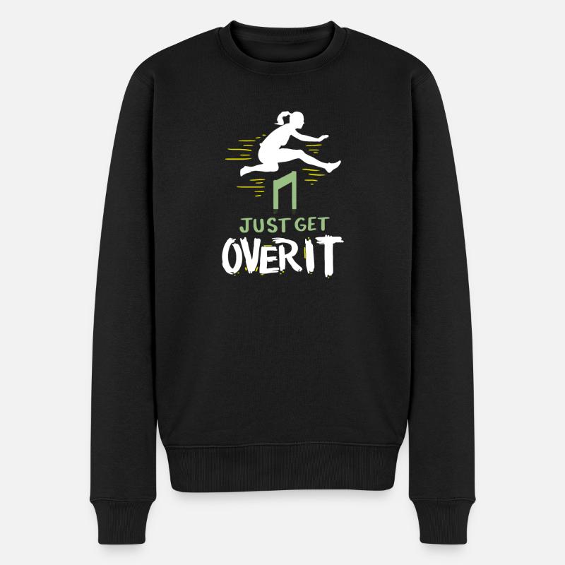 Leichtathletik Hürdenlauf Sport - Männer Premium Bio Pullover - Schwarz