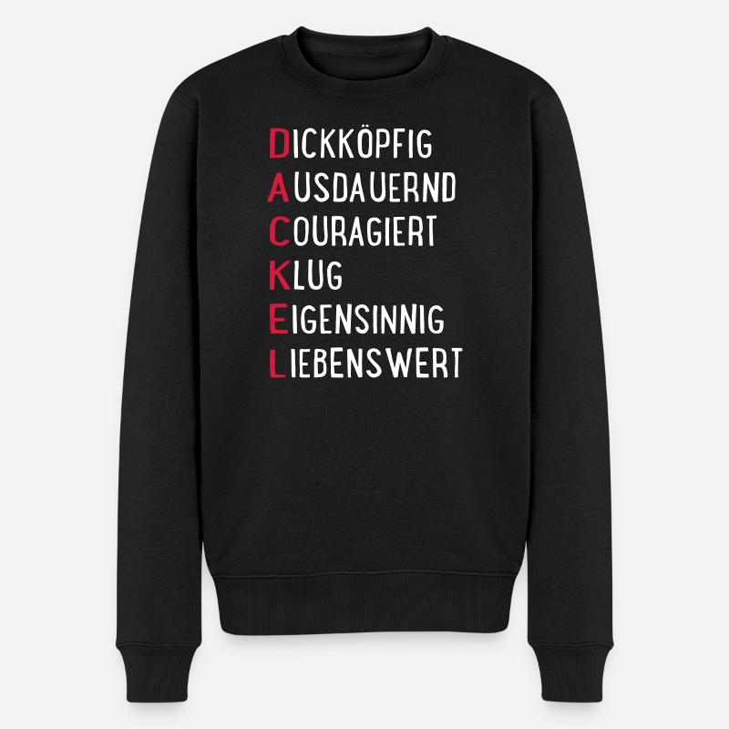Dackel - Männer Premium Bio Pullover - Schwarz