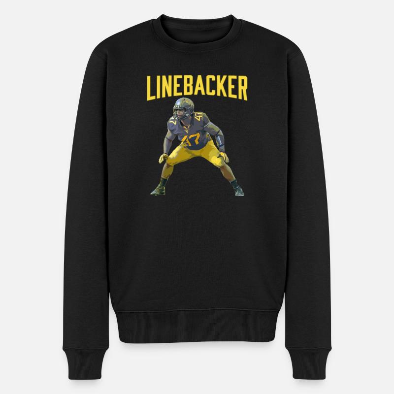 Conception du football de linebacker Kraft - Pull Premium bio Homme - noir