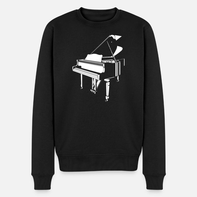 Flügel abstrakt - Männer Premium Bio Pullover - Schwarz