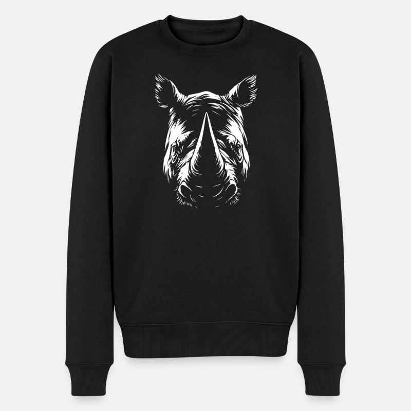 Rhinocéros blanc - Pull Premium bio Homme - noir
