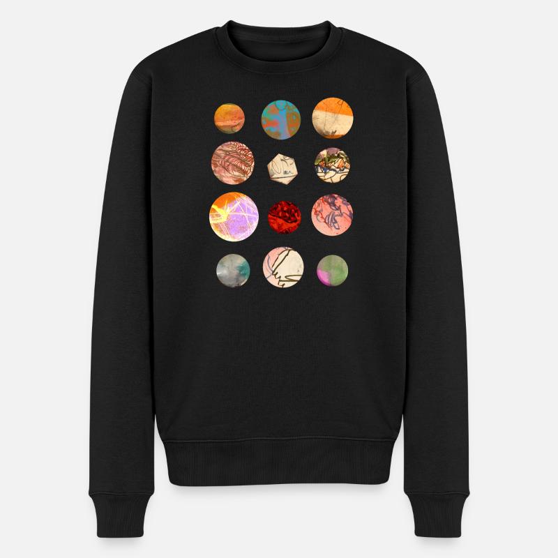 Murmeln und Planeten - Männer Premium Bio Pullover - Schwarz