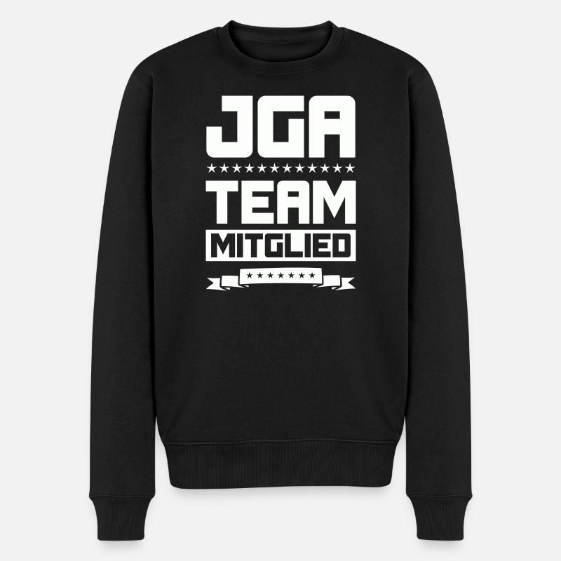 JGA TEAM MITGLIED - Männer Premium Bio Pullover - Schwarz