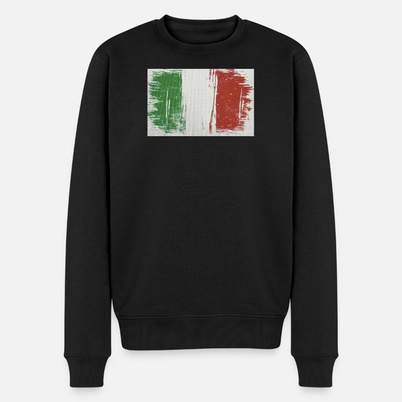 Italy Design  - Männer Premium Bio Pullover - Schwarz