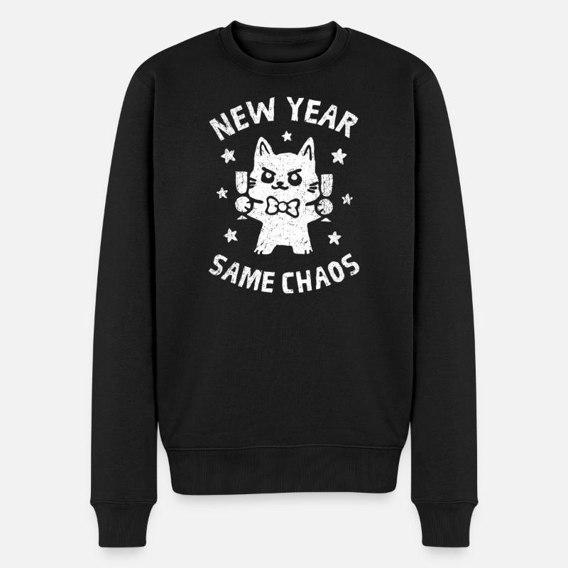 Nouvel An Même chaos - Pull Premium bio Homme - noir