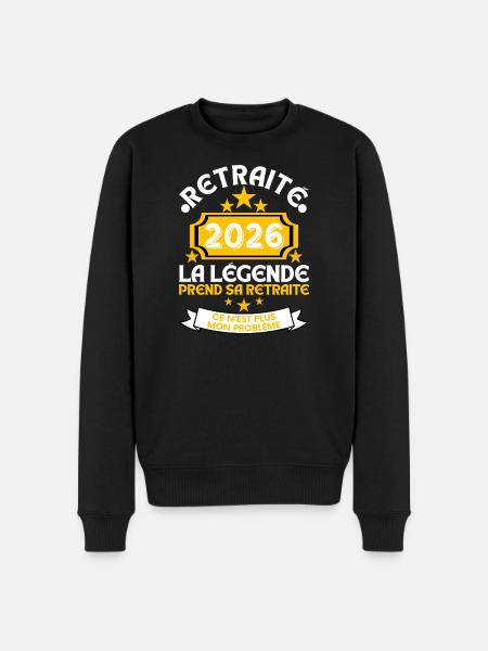 Retired 2026 Men's Legend Retires - Men's Premium Organic Jumper - black