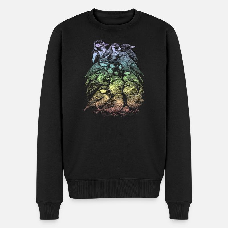 Gartenvogel - Männer Premium Bio Pullover - Schwarz