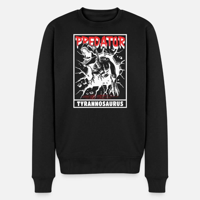 Prédateur - Tyrannosaure - Pull Premium bio Homme - noir