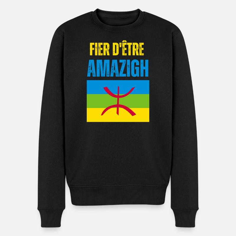stolz, Amazigh zu sein - Männer Premium Bio Pullover - Schwarz