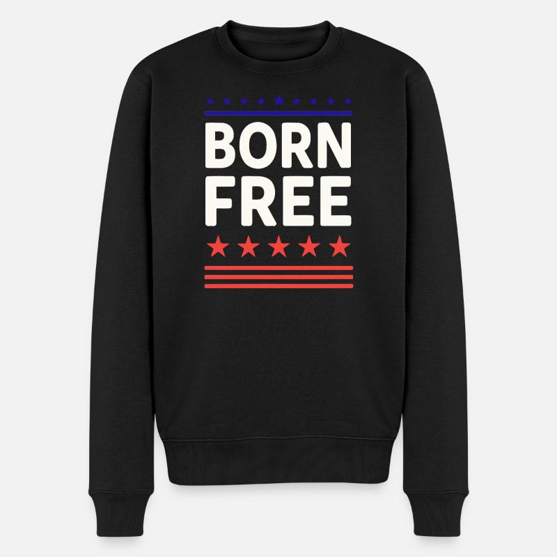 Born Free Stars & Stripes - Pull Premium bio Homme - noir